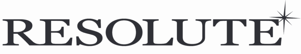 Text "RESOLUTE" with a star symbol.